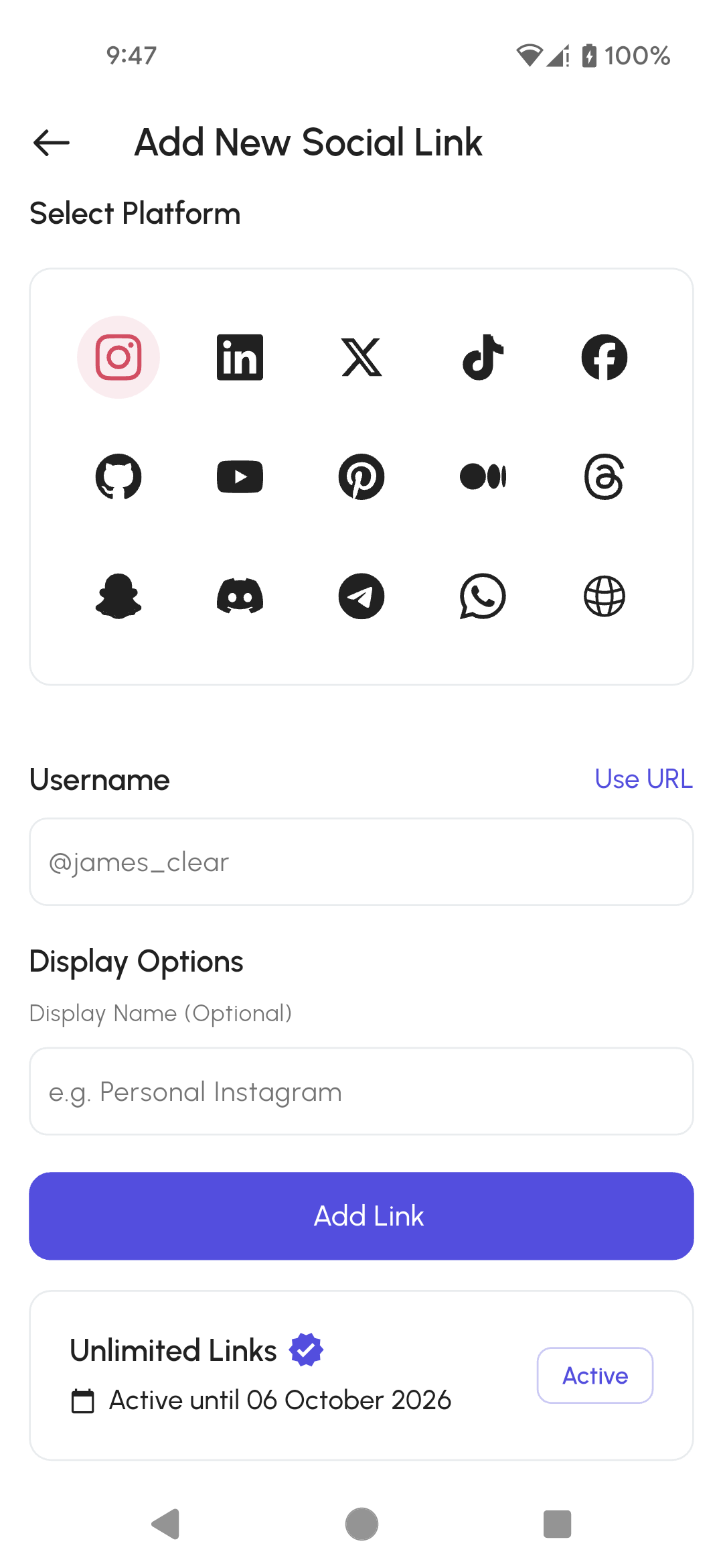 LinkUp app screen 6